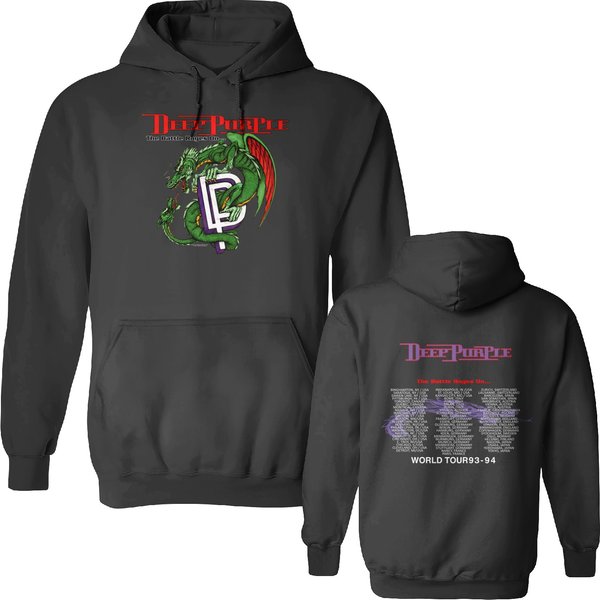 Deep Purple World Tour 93 94 Double Sided Hoodies, The Battle Rages On Depp Purple Double Sided Hoodies-image