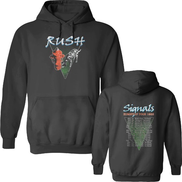 Rush Signals European Tour 1983 Double Sided Hoodies-image