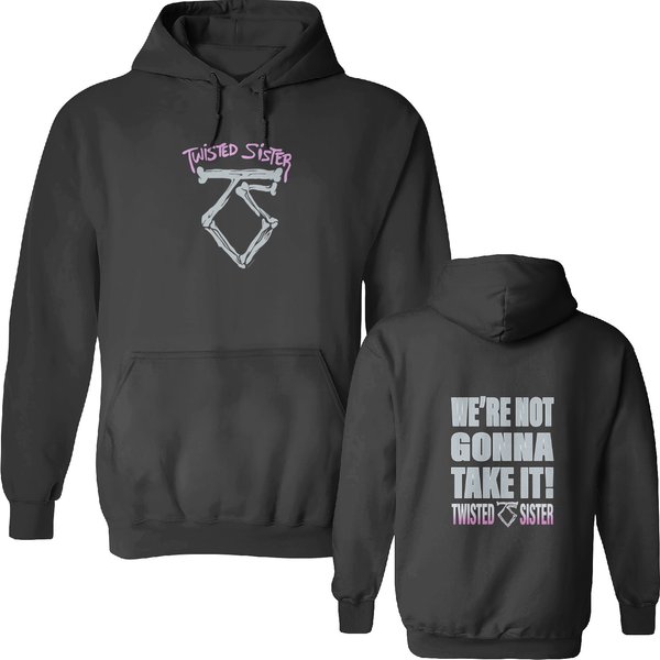 Vintage Twisted Sisters Merch We're Not Gonna Take It 90s Double Sided Hoodies