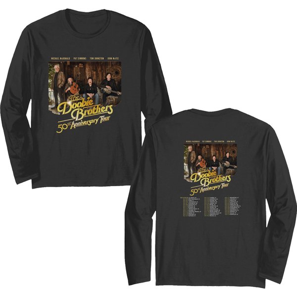 The Doobie Brothers Double Sided Long Sleeves The Doobie Brothers 50Th Anniversary Tour Double Sided Long Sleeves-image