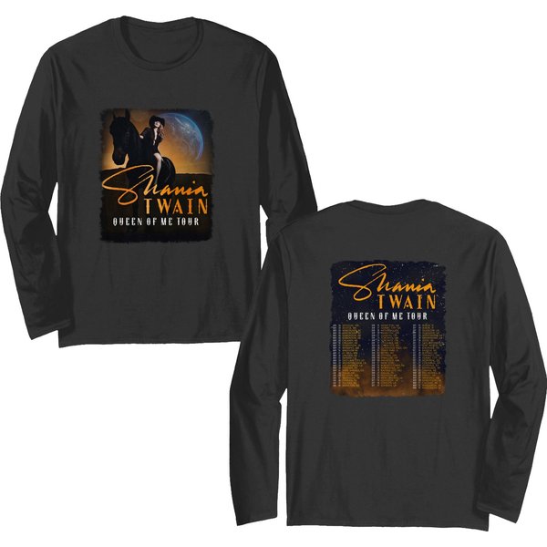 Queen Of Me Tour 2023 Shania Twain Vintage Double Sided Long Sleeves