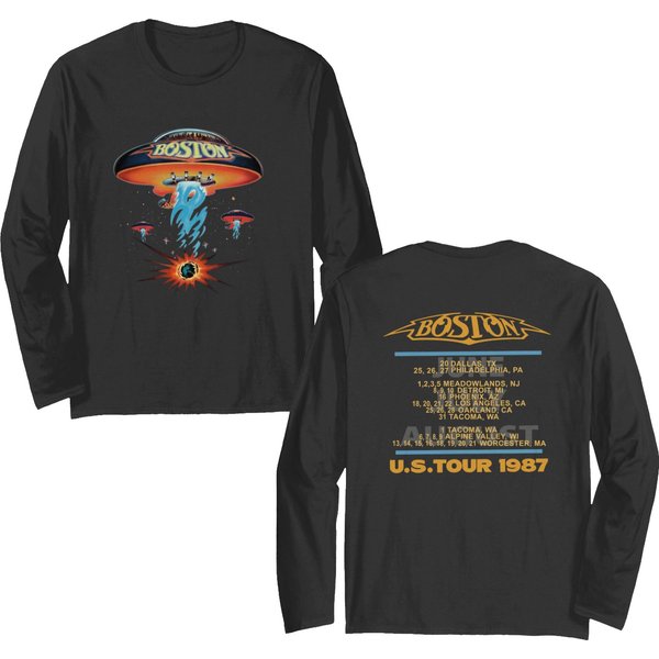 Boston Rock Band Concert Tour 1987 Double Sided Long Sleeves, Boston Tour Double Sided Long Sleeves