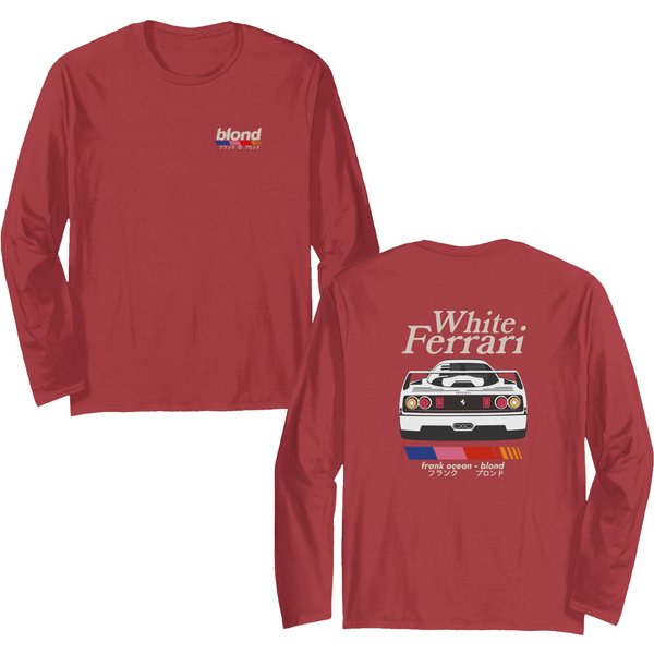 Frank Ocean Blond White Ferrar! Short Sleeve Double Sided Long Sleeves Vintage Style Double Sided Long Sleeves-image