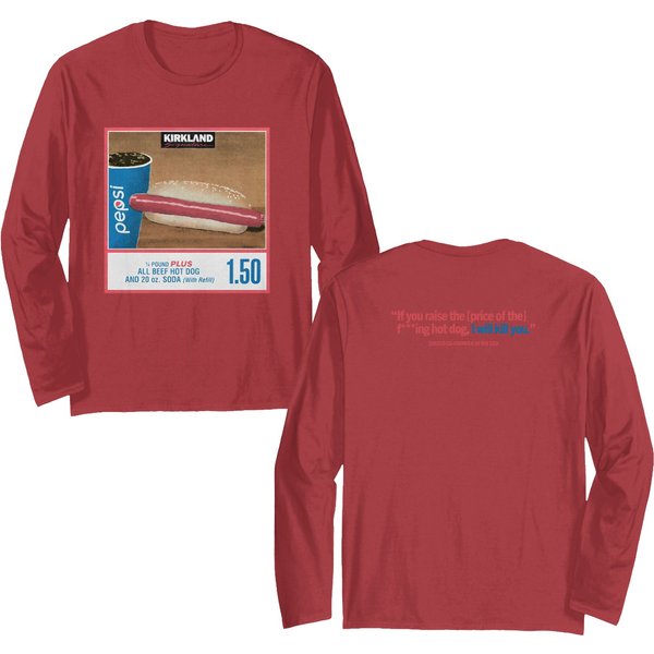 1.50 Costco Hot Dog & Soda Combo Long Sleeves - Funny Foodie Apparel-image