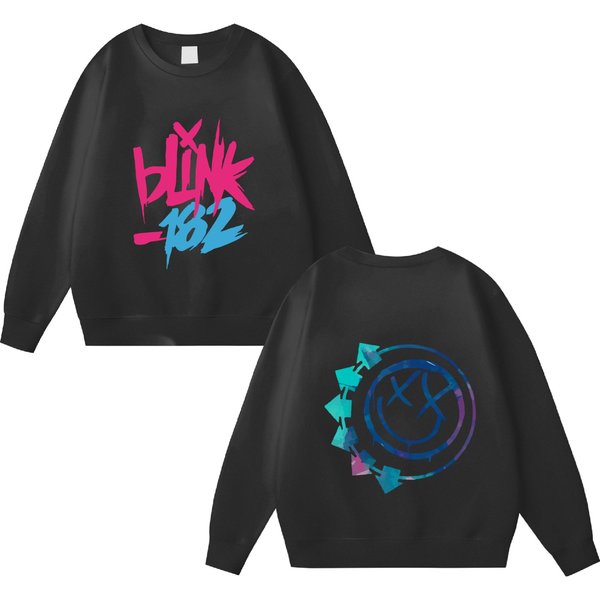 Blink182 The World Tour 2023 Double Sided Sweatshirts, Blink Smile 182 Double Sided Sweatshirts,B182 Sketch,Music Band B182 Pop-Punk-image
