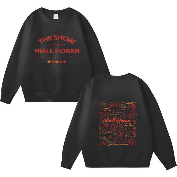 Nialls Horan Sweatshirt | The Show Album Track List 2 Sides Shirt | Niall Horan The Show 2023 Sweater-image