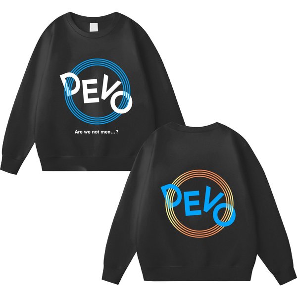 Vintage 1970s Devo Rock Band Are We Not Men? Double Sided Sweatshirts