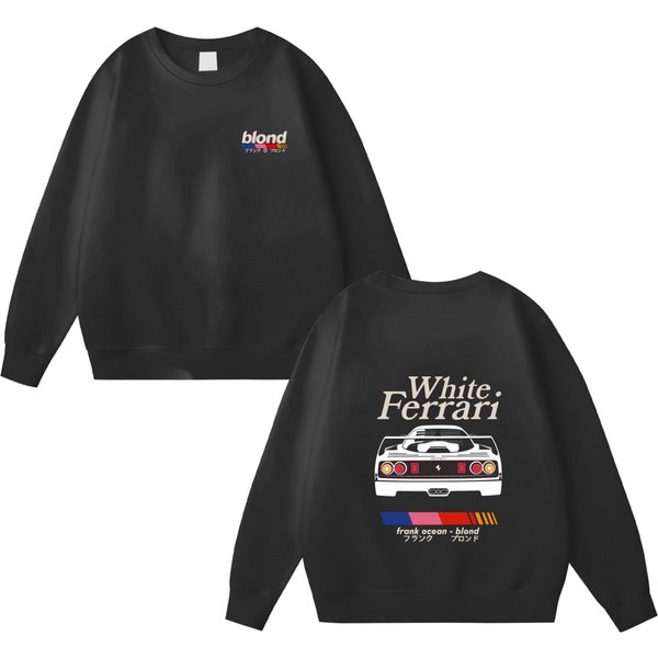 Frank Ocean Blond White Ferrar! Short Sleeve Double Sided Sweatshirts Vintage Style Double Sided Sweatshirts