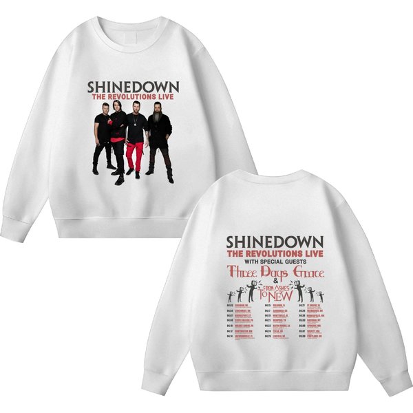 Shine Down Music Shirt, 2 Side The Revolutions Live 2023 Sweatshirt