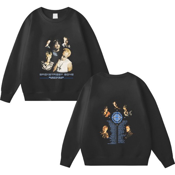 Vintage Backstreet Boys 2001 Black & Blue World Tour Double Sided Sweatshirts