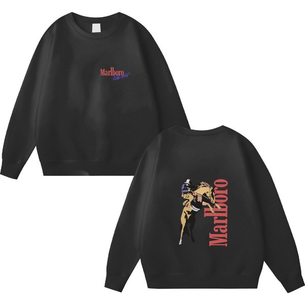 Vintage Marlboro Cowboy Wild West Double Sided Sweatshirts, Country Music-image