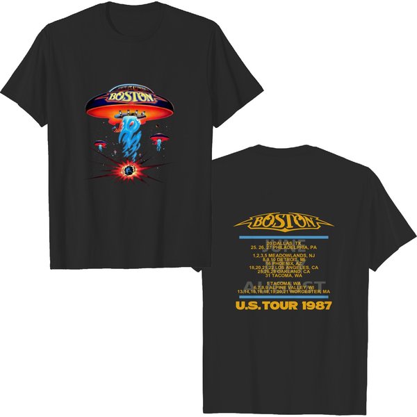 Boston Tour 1987 Concert Tee - Rock Band Merchandise-image