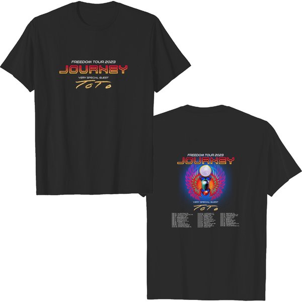 Journey Freedom Tour 2023 Rock Band Shirt, 50Th Anniversary Tour Music Concert Journey Band T Shirt-image