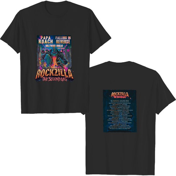 Rockzilla The Second Leg Tour 2023 Shirt, Rockzilla 2023 Tour Shirt For Fan Double Sided Shirt-image