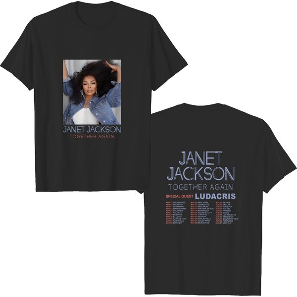 Janet Jackson Together Again Tour 2023 World Tour Double Sided T-Shirt-image
