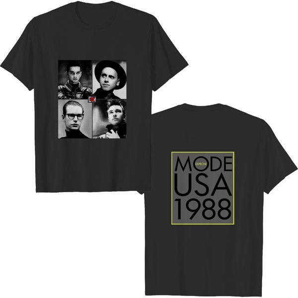 Depeche Mode Usa Tour 1988 2 Side White Tshirt-image