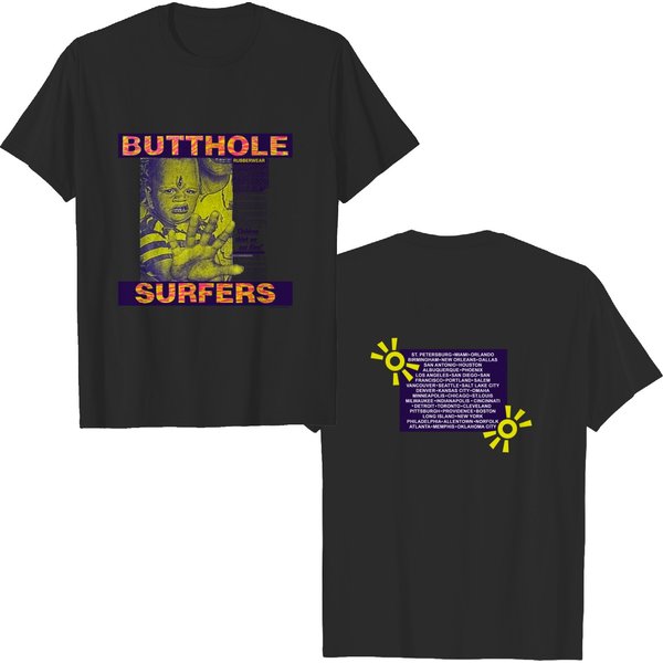 Butthole Surfers Rock Band 1993 Tour Concert Tee, Butthole Surfers T-Shirt-image
