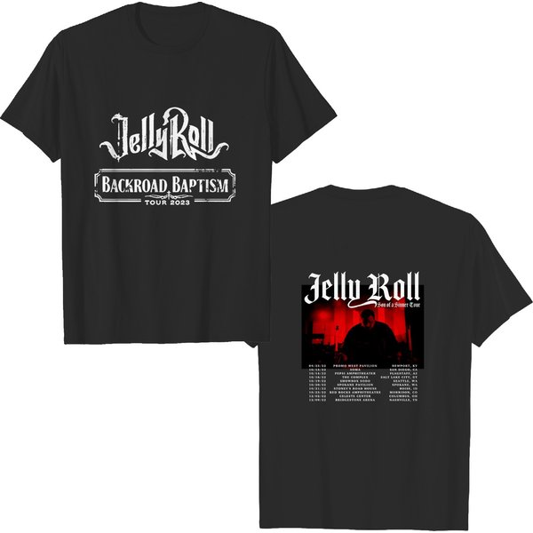 Jelly Roll 2023 Tour Shirt, Jelly Roll Backroad Baptism 2023 Tour-image
