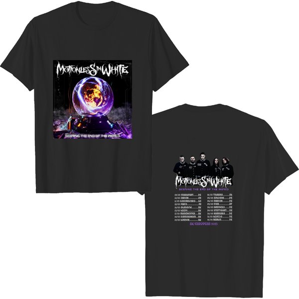 Motionless In White Tour 2023 Scoring The End Of The World Tour Uk Europe 2023 T-Shirt-image