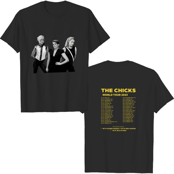 The Chicks World Tour 2023 Shirt, Front And Back The Chicks Country Concert Tee-image