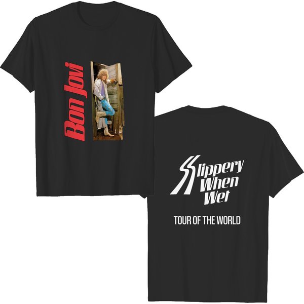 Bon Jovi Slippery When Wet Tour Of The World 1986-87 T-Shirt-image