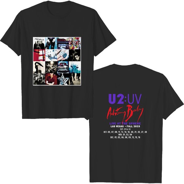 U2 Rock Band Warning Baby Live At Sphere Las Vegas Tour 2023 T-Shirt-image
