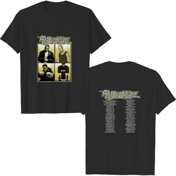 1999 The Hard Knock Life Ryde Or Die Tour T-Shirt, Jay-Z Dmx Methodman Ja Rule T-Shirt-image