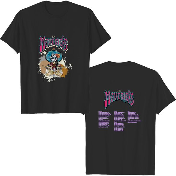 The Mavericks 2023 Tour Shirt, Mavericks Band Double Sided T-Shirt-image
