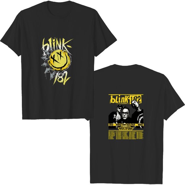 182 World Tour 2023 Shirt, Vintage Blink Shirt, Blink Band Tee-image