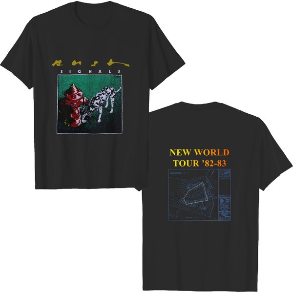 Rush Signals New World Tour Shirt, Rush Signals Dalmatian Dog Music Tour 1983 Shirt-image