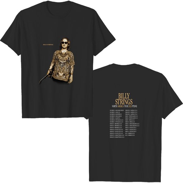 Billy Strings North American Tour 2023 Shirt, North America 2023 Pt.1 Tour Double Sided T-Shirt-image