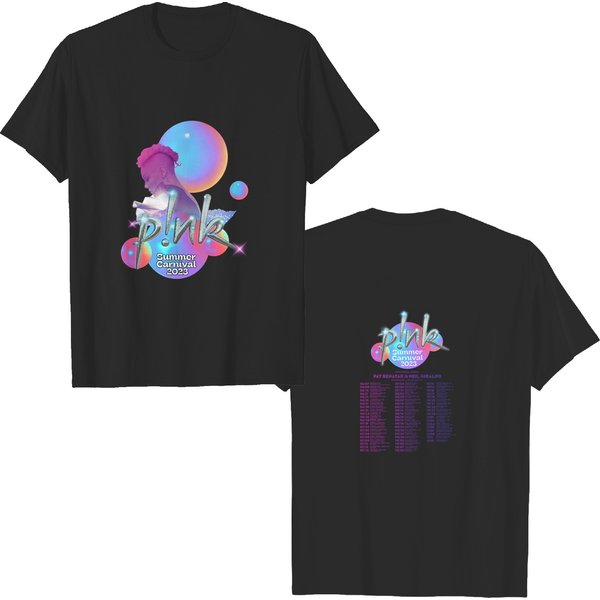 Vintage P!Nk Tour 2 Side, P!Nk Pink Summer Carnival 2023 Tour T-Shirt-image
