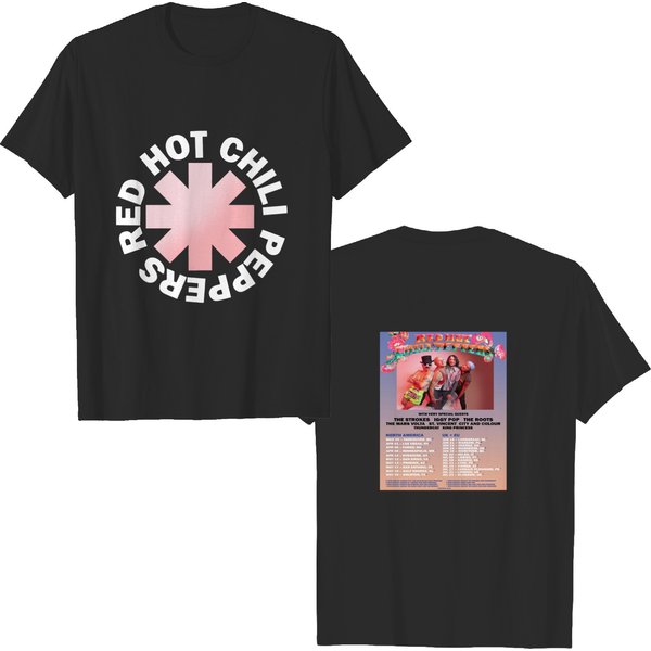 Red Hot Chili Peppers Shirt, Chili Peppers Global Tour 2023 Double Sided Shirt-image