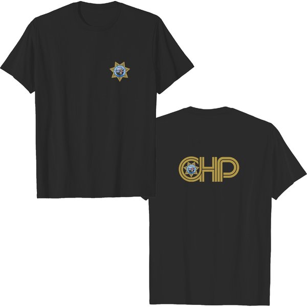 New California Highway Patrol Chp Chips Police Department Double Sided Tshirt-image