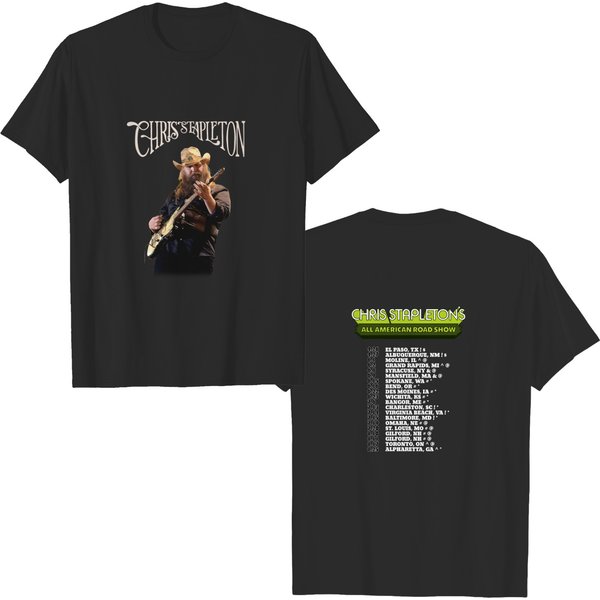 All American Road Show Tour 2023 Shirt, Chris Stapleton Country Music Vintage Shirt-image