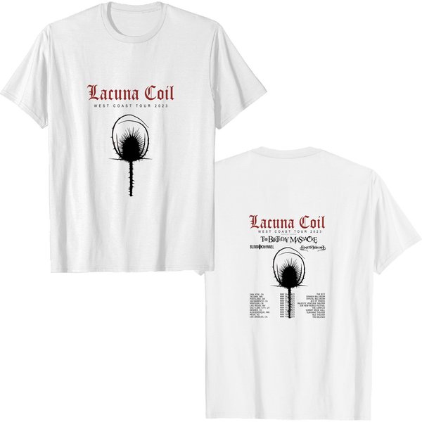 2023 Lacuna Coil Shirt West Coast Tour T-Shirt, Lacuna Coil Tour 2023 T-Shirt-image