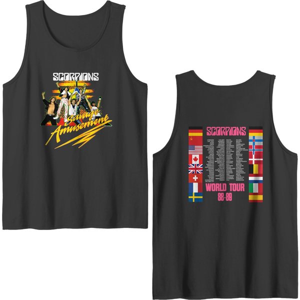Vintage Scorpions Savage Amusement Tour Double Sided Tank Tops-image