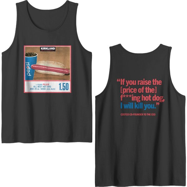 1.50 Costco Hot Dog & Soda Combo Double Sided Tank Tops-image