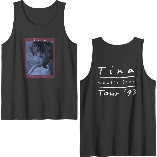 2 Sided Tina Turner What's Love Tour '93 Double Sided Tank Tops-image