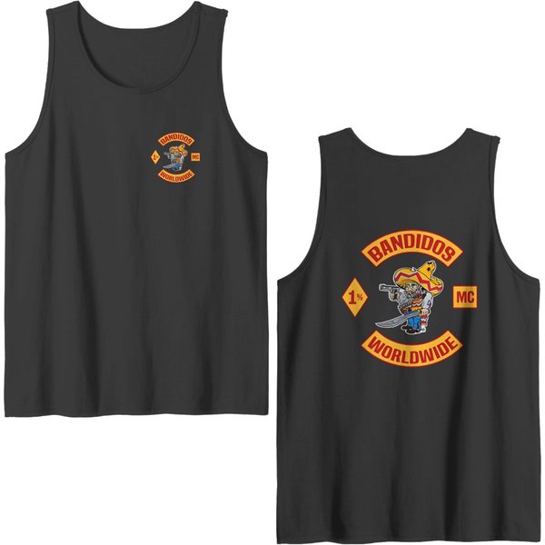 Bes T Day Da New Bandidos Mc Motorcycle Sylb Double Sided Tank Tops-image