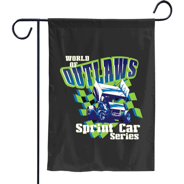 Vintage Y2K 2000S When Worlds Collide World Of Outlaws Dirt World Finals Garden Flags-image