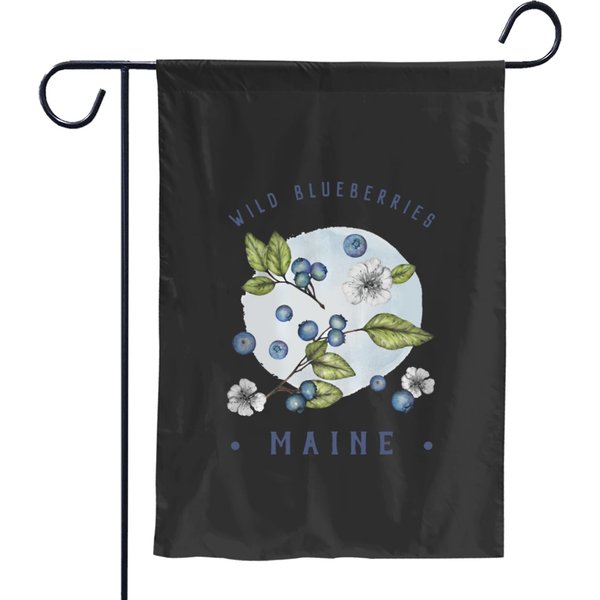 Maine Wild Blueberries Garden Flags