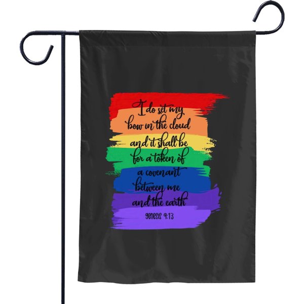 Christian Rainbow Garden Flags, Old Testament Garden Flags, Take Back The Rainbow,