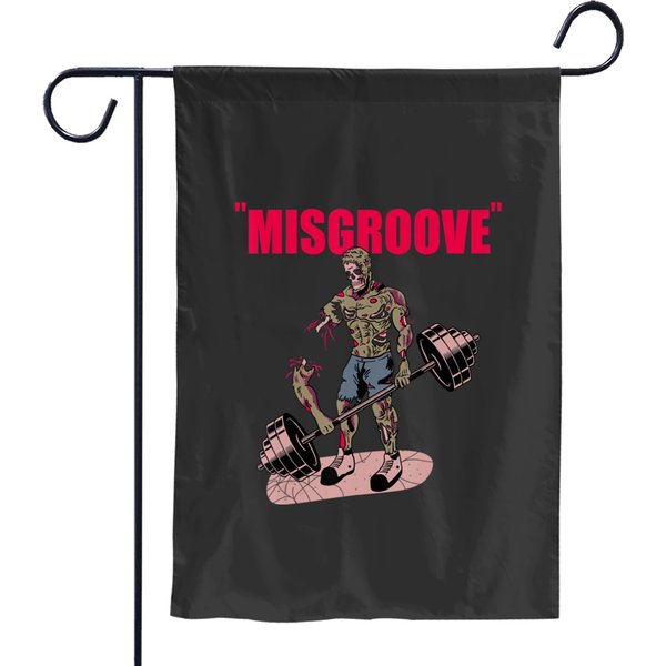 Misgroove Deadlift Weightlifting Bodybuilding Gym Fitness Garden Flags-image