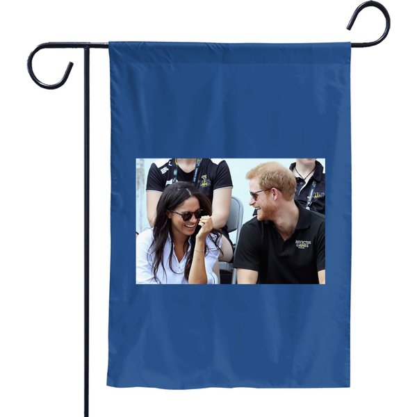 Prince Harry And Meghan Markle Premium Garden Flags-image