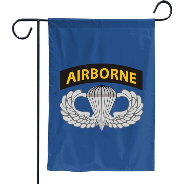 Airborne Jump Wings With Airborne Tab Garden Flags-image