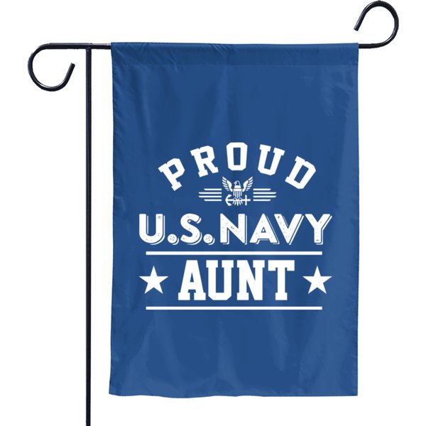 Navy Aunt Gift Garden Flags-image