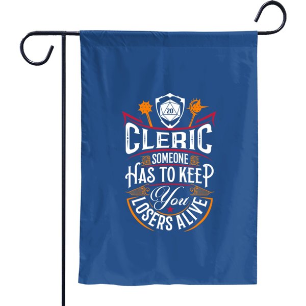Cleric Dungeons T, Rpg T, Dragons , Gaming Garden Flags-image