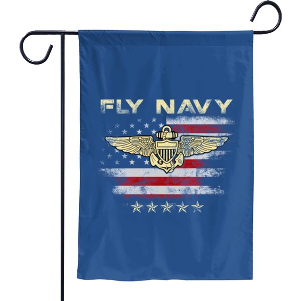 Fly Navy Garden Flags Classic Naval Officer Pilot Wings Garden Flags-image