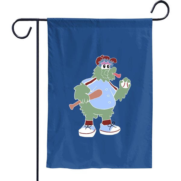 Philly Phanatic In Blue Jersey Cartoon Garden Flags-image